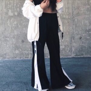 Y2K PINK Victoria Secret Snap Button Leg Track Pants | Size XS